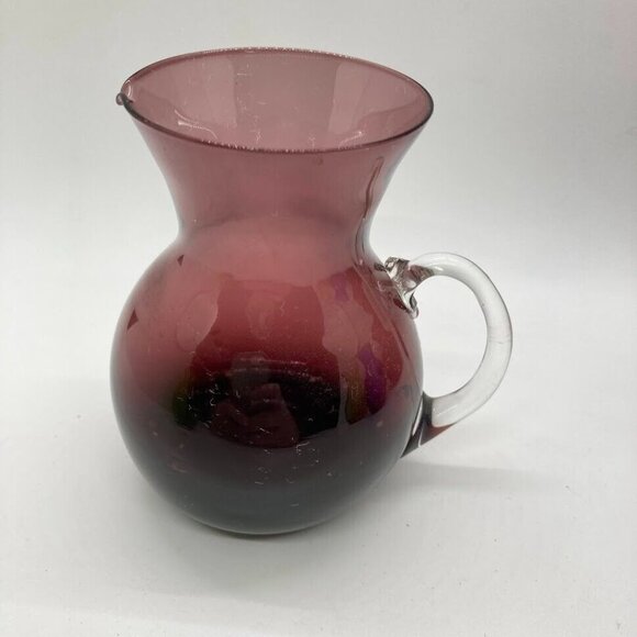 Lot 5 Enesco Japan Imports Miniature 3.5" Pitchers Applied Handle Jewel Tones - Picture 6 of 16